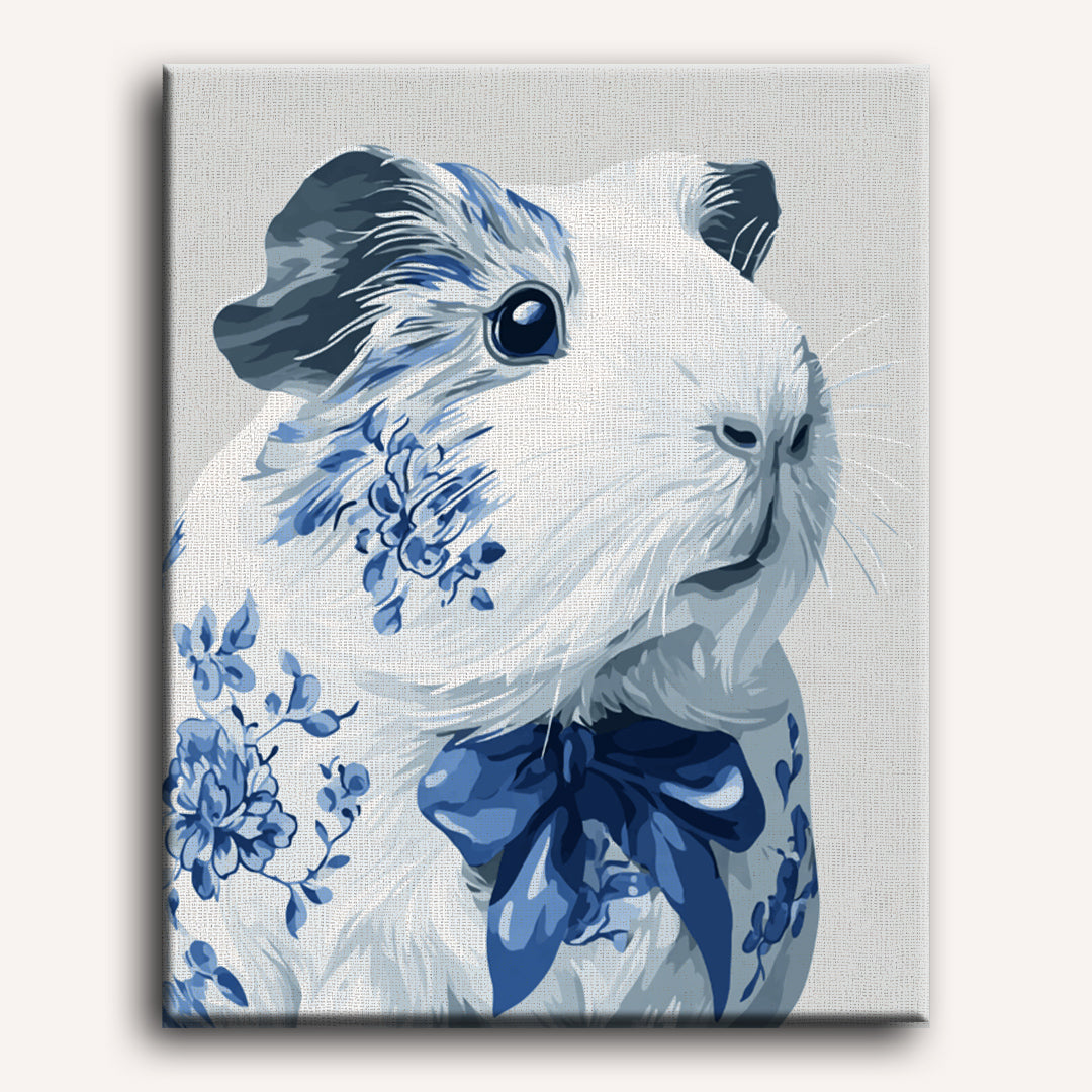 Delft Blue Guinea Pig | Paint by Numbers