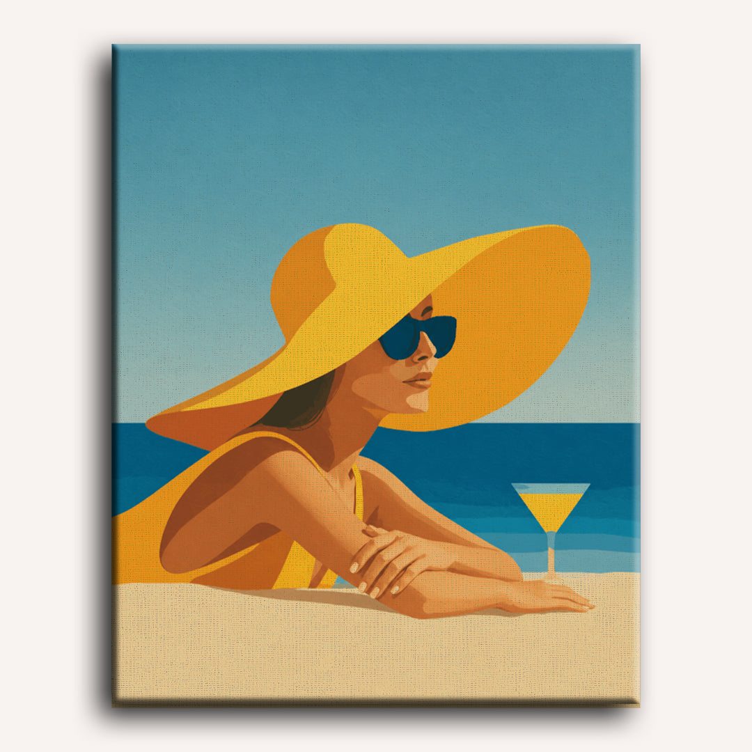 Drink on a Beach | Paint by Numbers