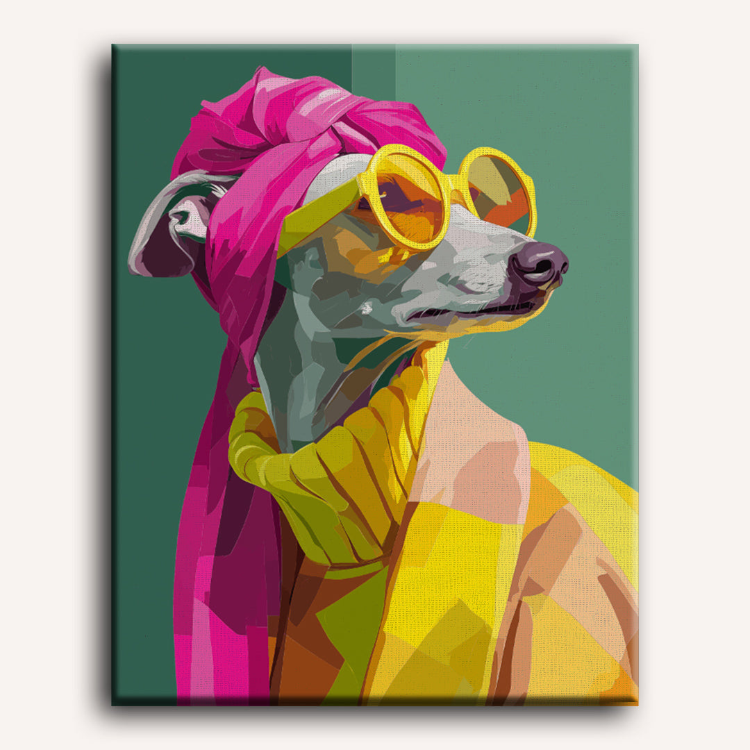 Elegant Greyhound | Paint by Numbers