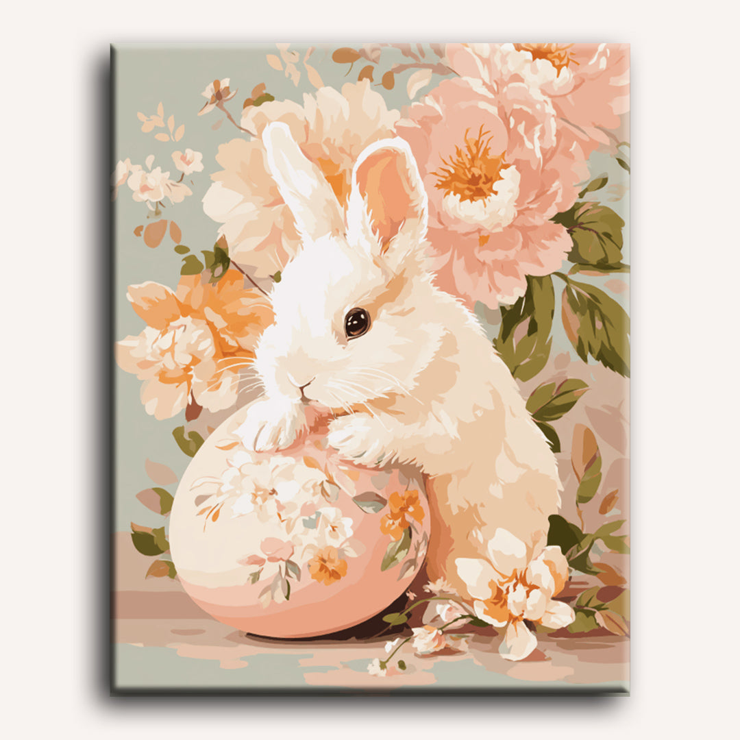 Floral Bunny | Paint by Numbers