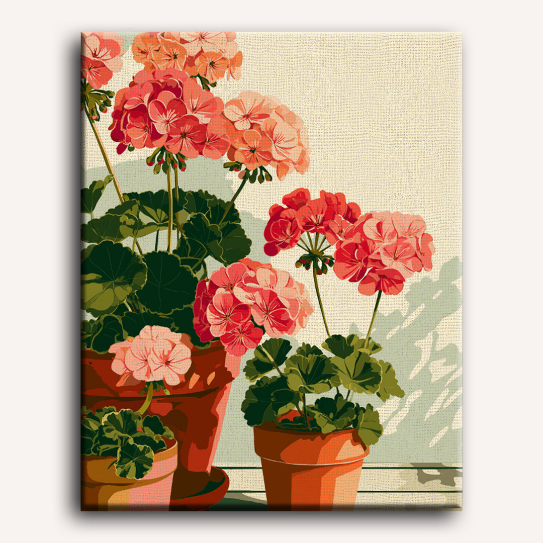 Geranium Morning | Paint by Numbers