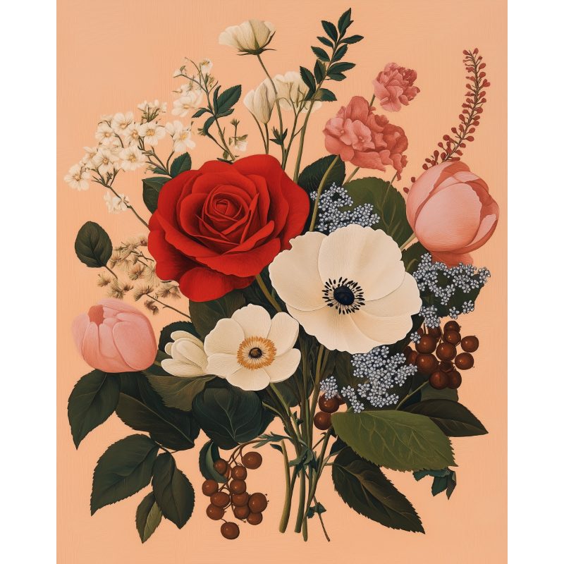 Beautiful Bouquet of Flowers | Paint by Numbers