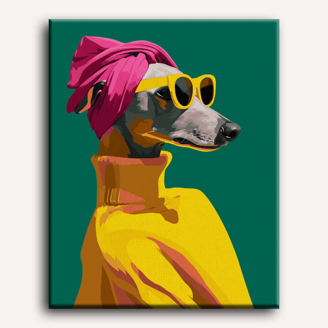 Greyhound in Style | Paint by Numbers