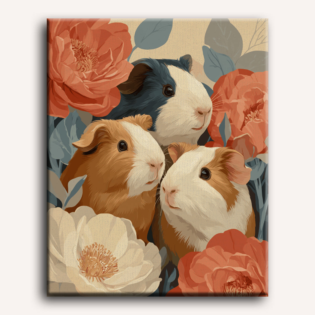 Guinea Blooms | Paint by Numbers