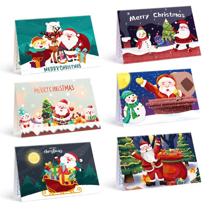 Paint by Numbers Christmas Cards - 6 Pieces
