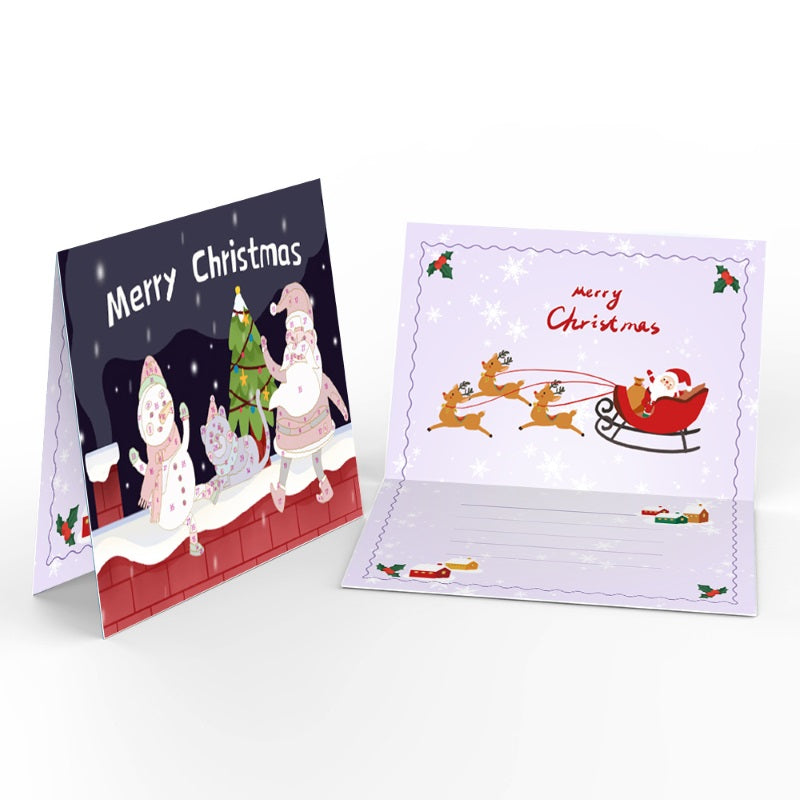 Paint by Numbers Christmas Cards - 6 Pieces