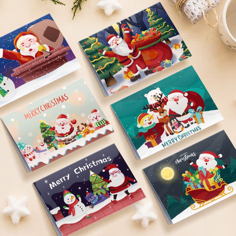 Paint by Numbers Christmas Cards - 6 Pieces