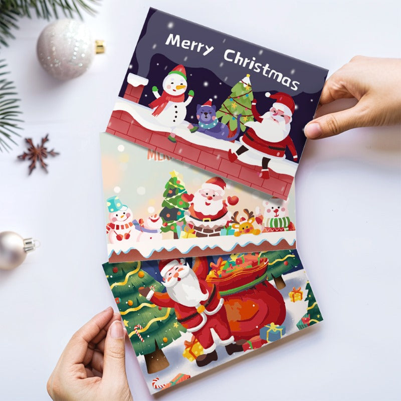 Paint by Numbers Christmas Cards - 6 Pieces