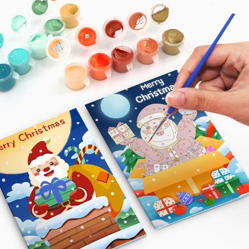 Paint by Numbers Christmas Cards - 6 Pieces