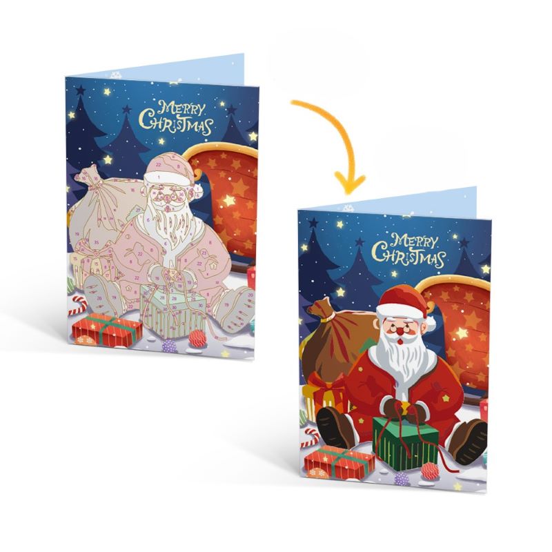 Paint by Numbers Christmas Cards - 6 Pieces