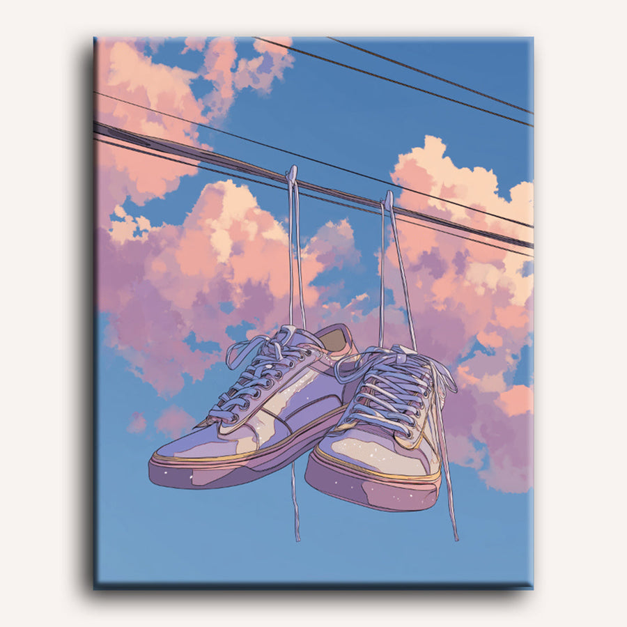 Hanging Sneakers | Paint by Numbers