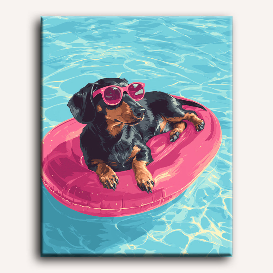 Hotdog in Pink | Paint by Numbers