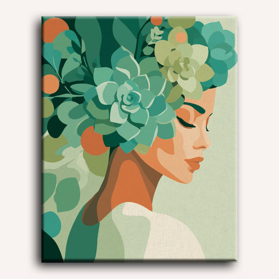 Lady Succulent | Paint by Numbers