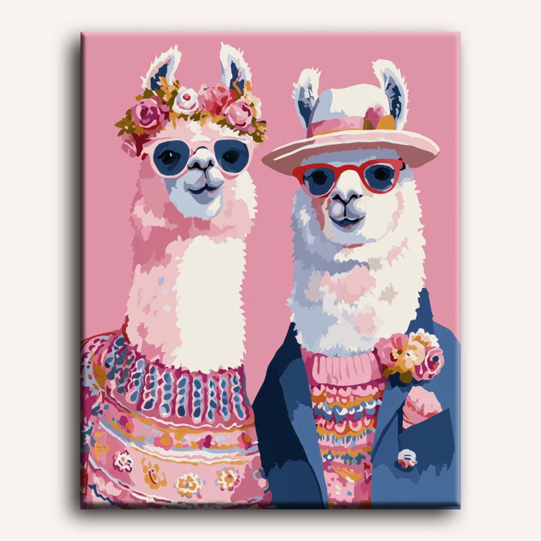 Lama’s Couple | Paint by Numbers