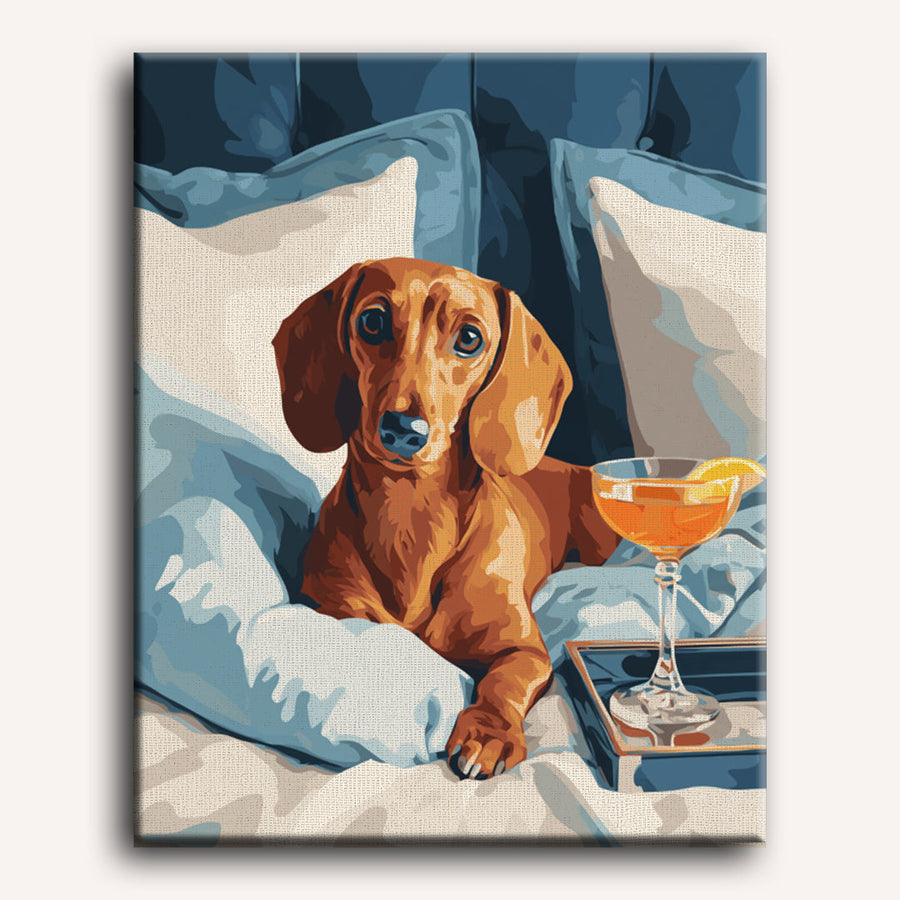 Luxury Lounge Dachshund | Paint by Numbers