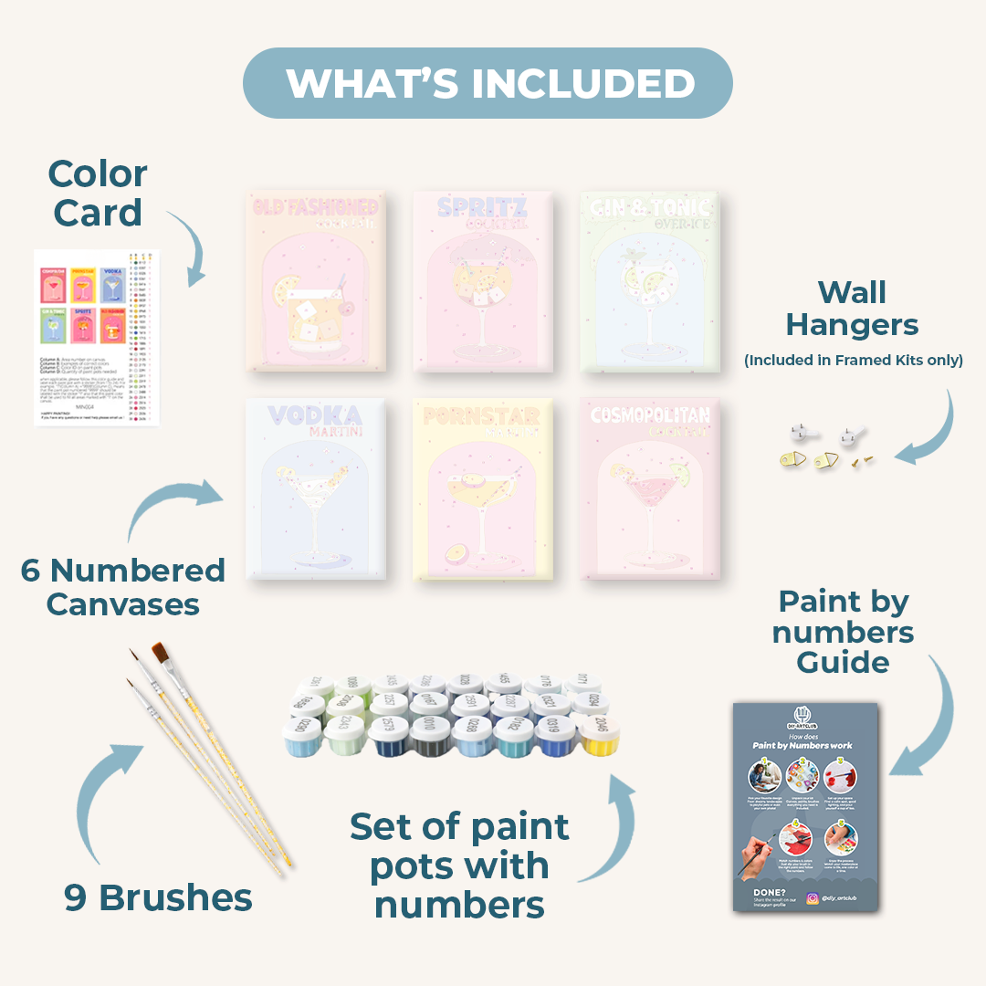 6 Mini Paintings | Spicy Book Club Set
