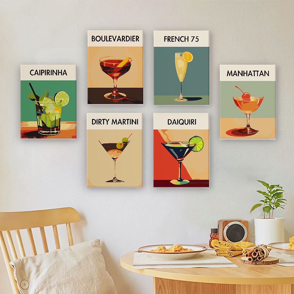 6 Mini Paintings | Cocktail Set