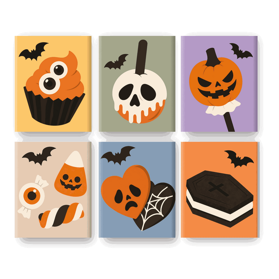 6 Mini Paintings | Trick or Treat Sweets Set