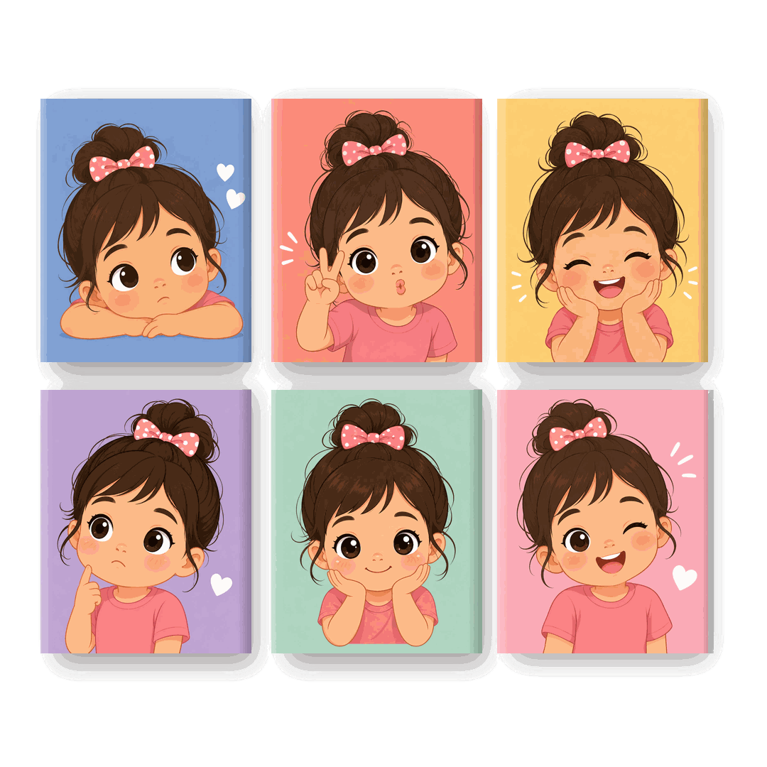 6 Mini Paintings | Sweet Girl Set