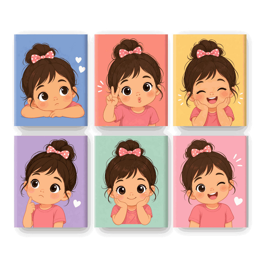 6 Mini Paintings | Sweet Girl Set