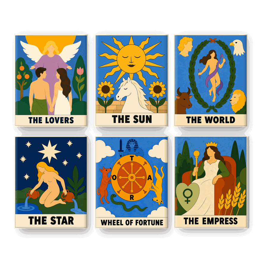 6 Mini Paintings | Tarot Reading Set