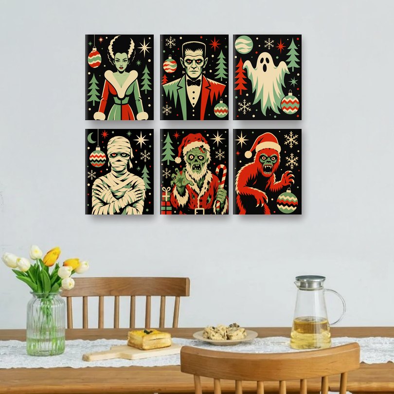 6 Mini Paintings | Haunted Holidays Set