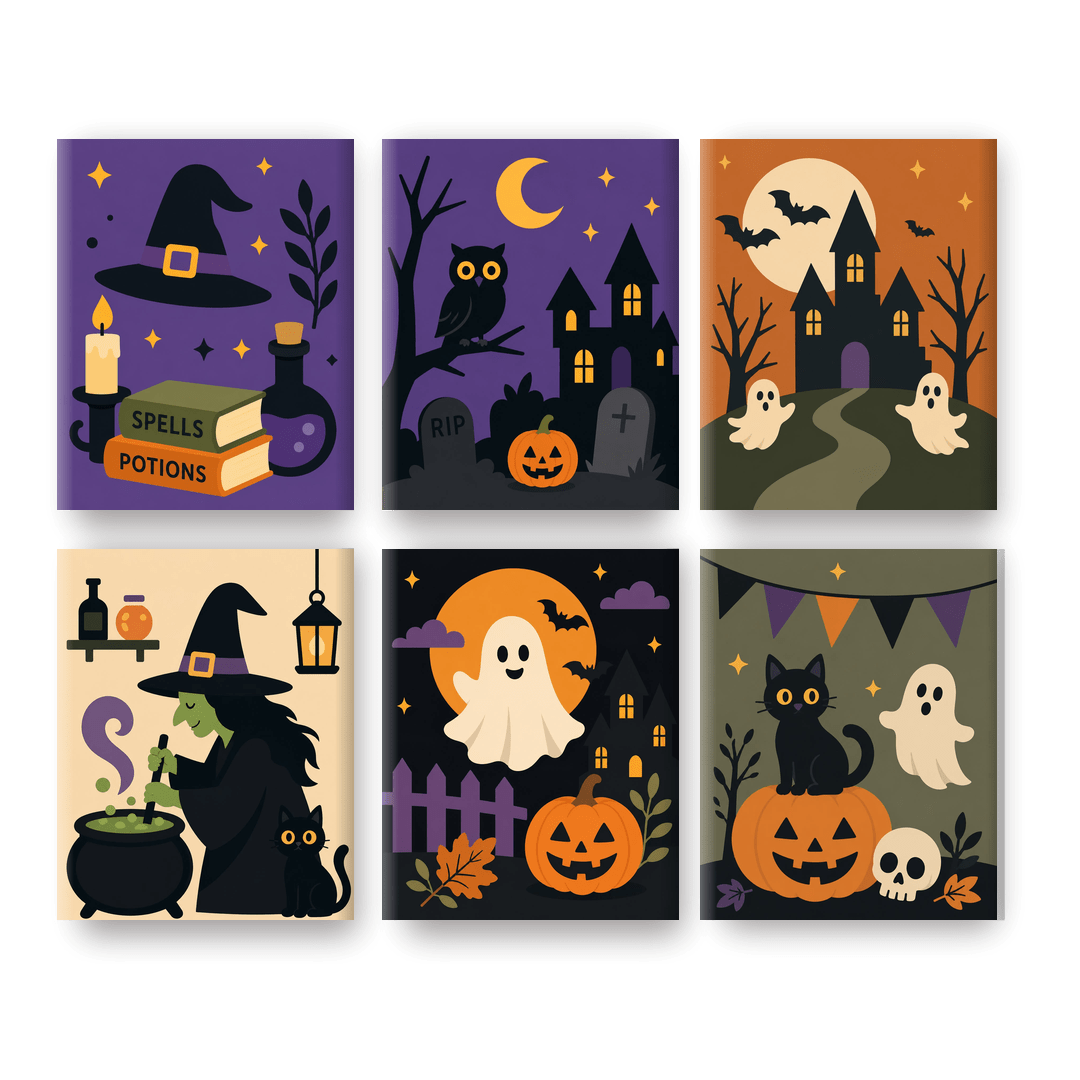 6 Mini Paintings | Halloween Classic Set