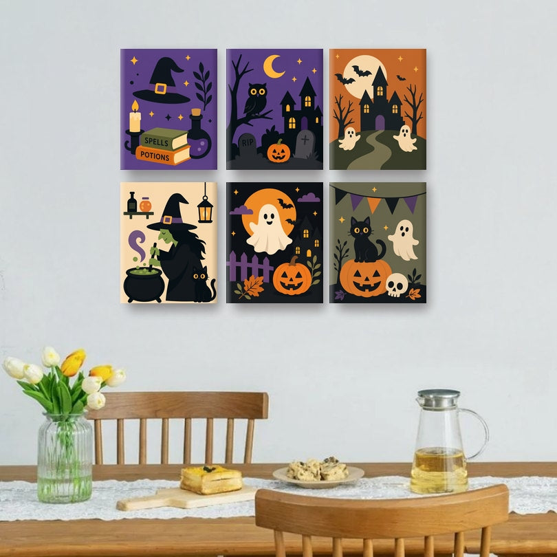 6 Mini Paintings | Halloween Classic Set