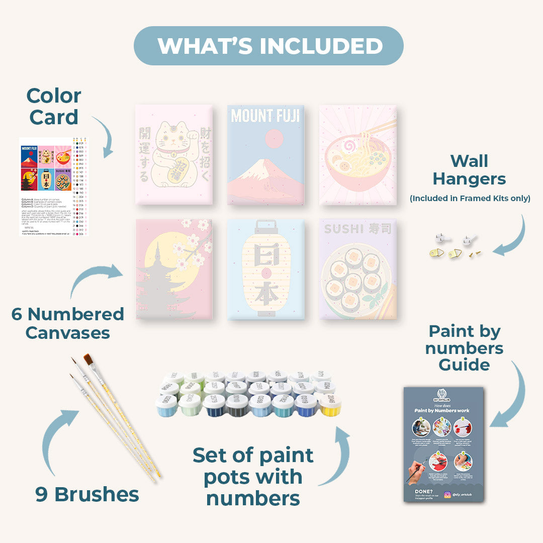 6 Mini Paintings | Japan Set