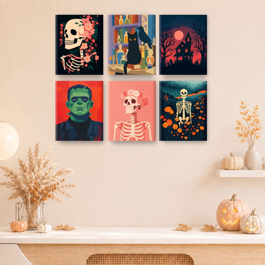 12 Mini Paintings | Halloween Vibes Set