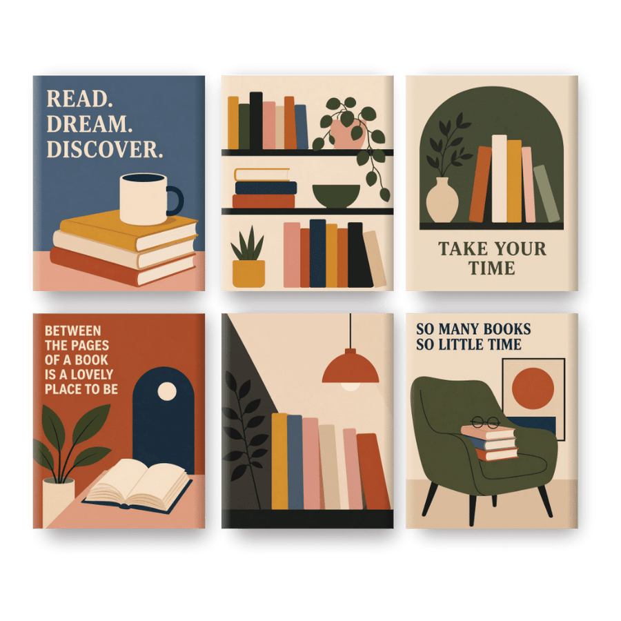 6 Mini Paintings | Books Set