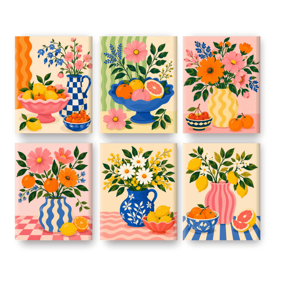 6 Mini Paintings | Citrus Blossom Set