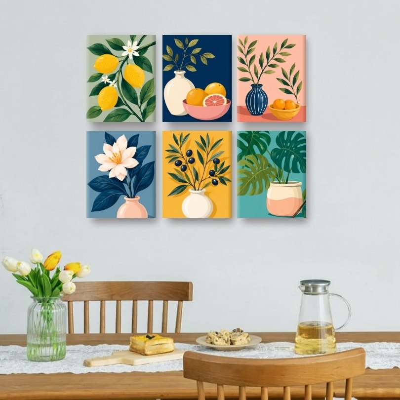 6 Mini Paintings | Olive Branch Set