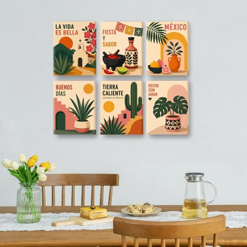 6 Mini Paintings | Tierra Caliente Set