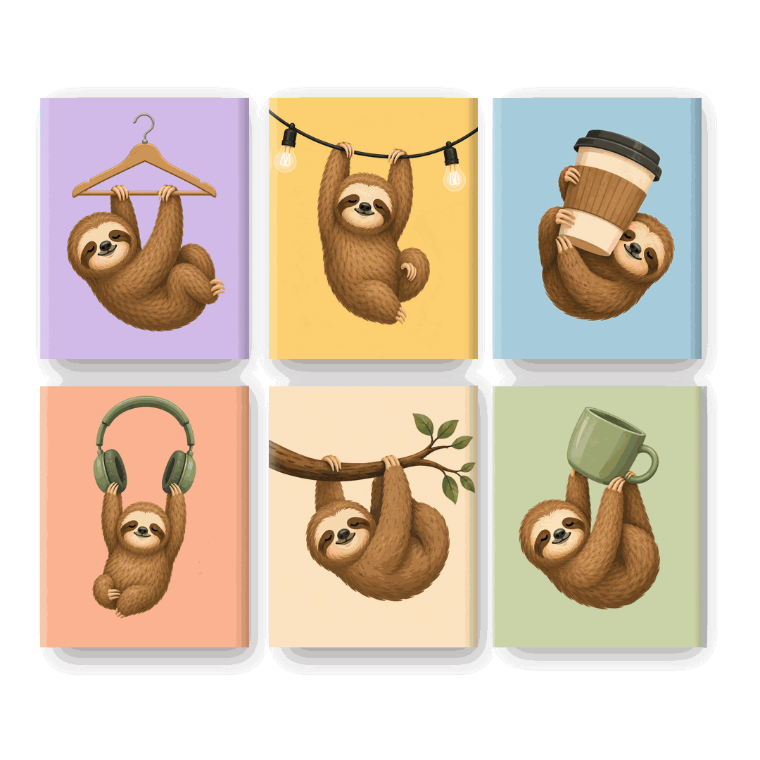 6 Mini Paintings | Hang In There Set