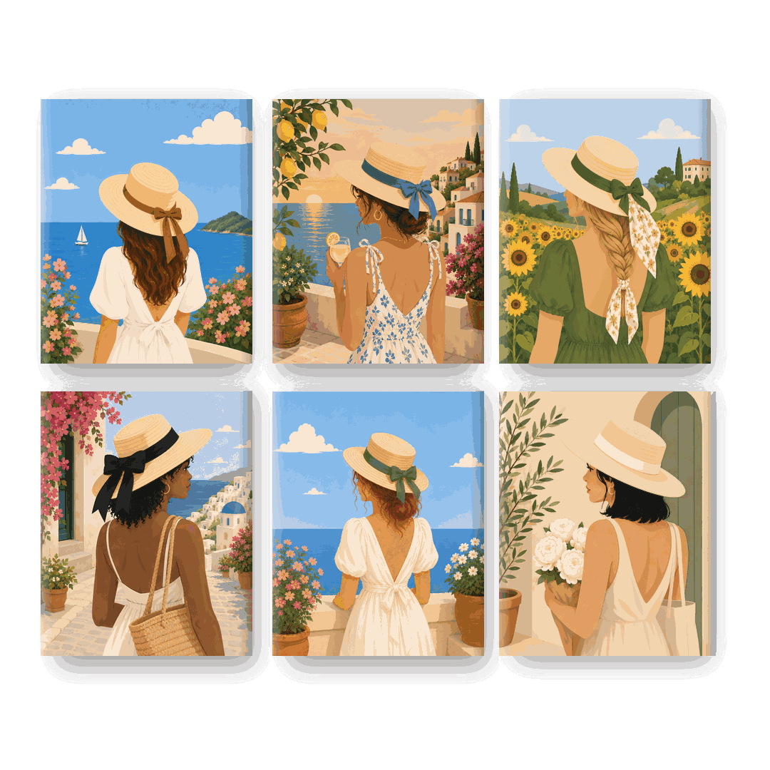 6 Mini Paintings | Coastal Dream Set