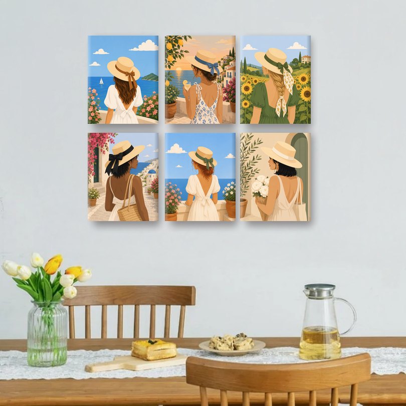 6 Mini Paintings | Coastal Dream Set