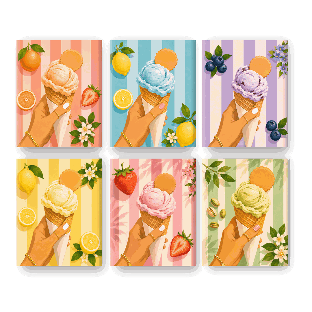 6 Mini Paintings | Gelato Set