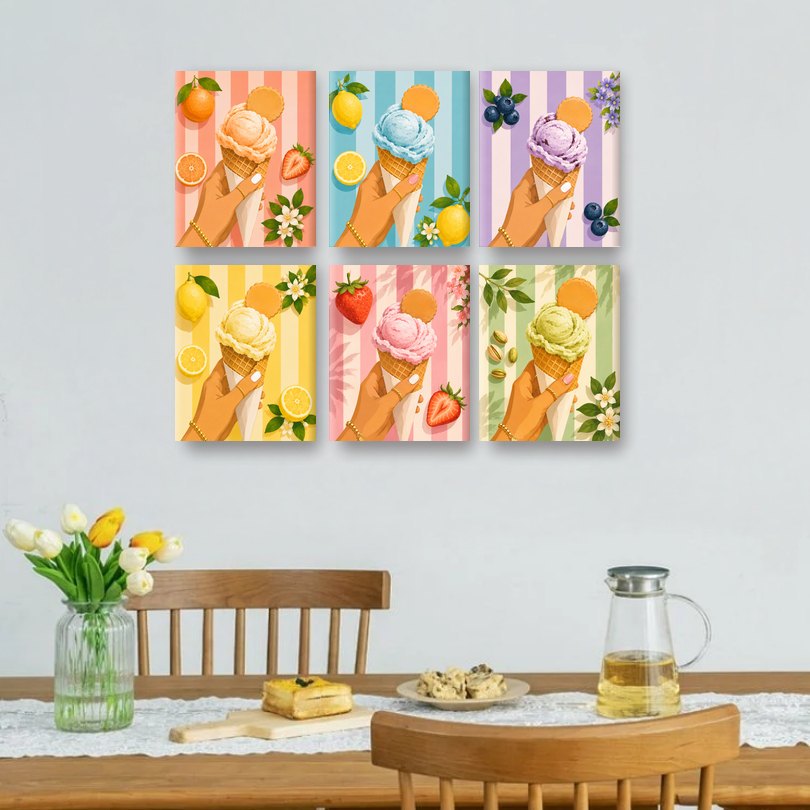 6 Mini Paintings | Gelato Set