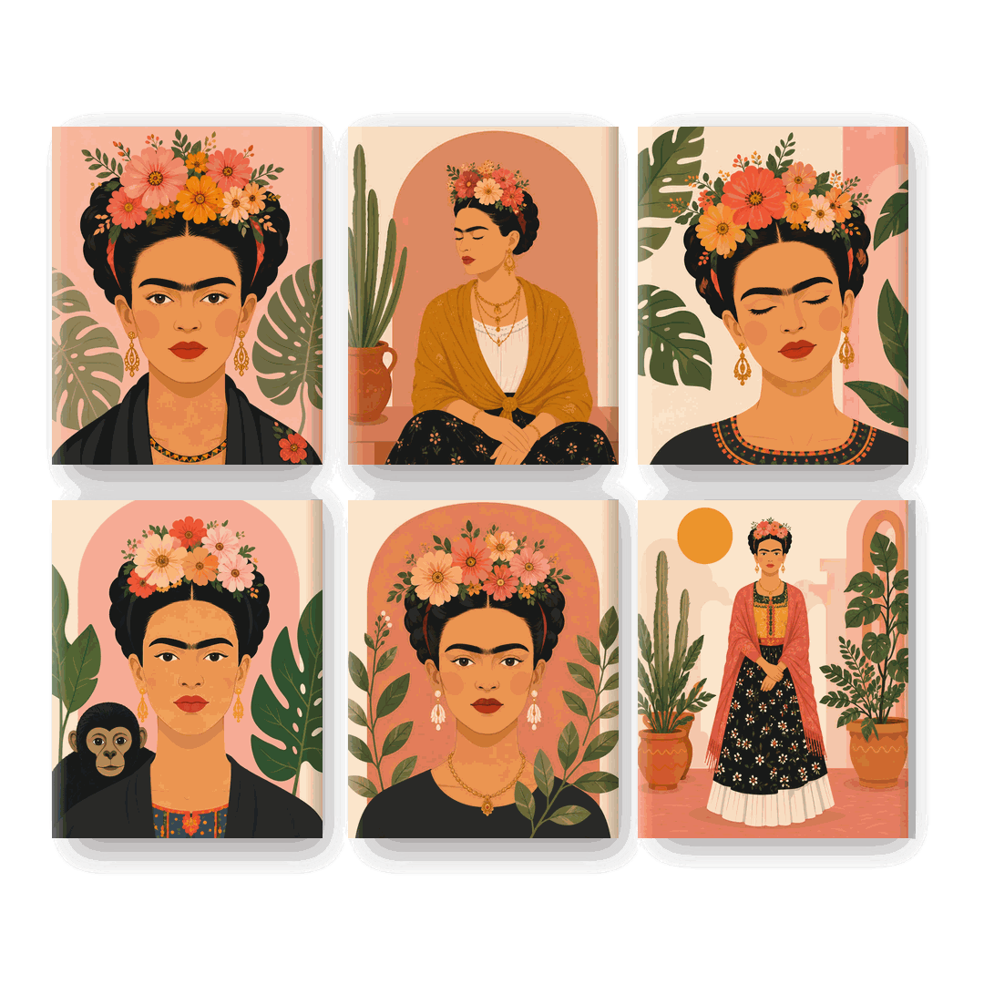 6 Mini Paintings | Frida Set