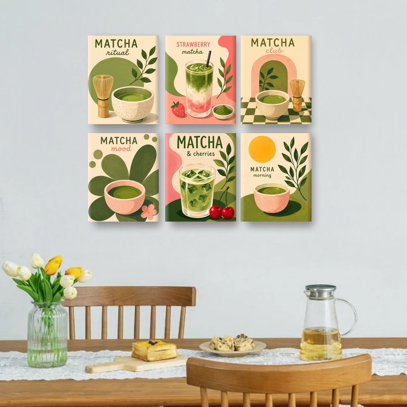 6 Mini Paintings | Matcha Ritual Set