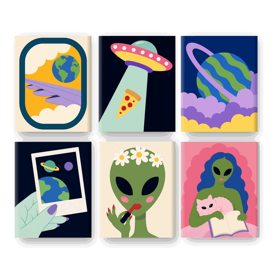 6 Mini Paintings | UFO Glam Set