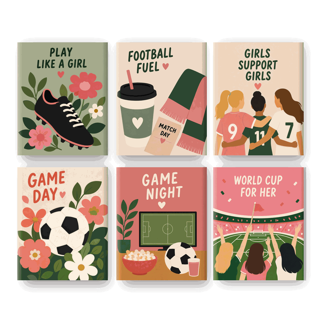 6 Mini Paintings | Football Girl Set