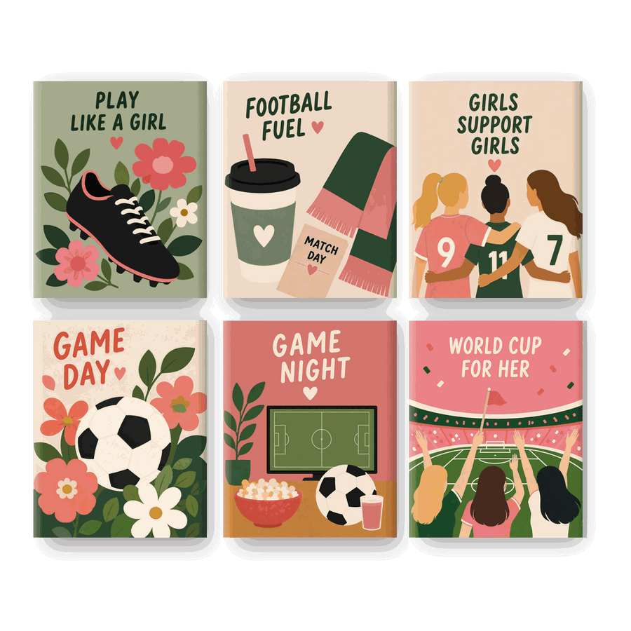 6 Mini Paintings | Football Girl Set