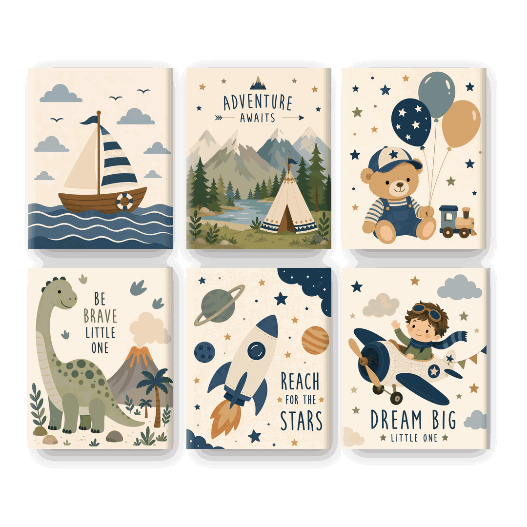 6 Mini Paintings | Little Sailboat Set