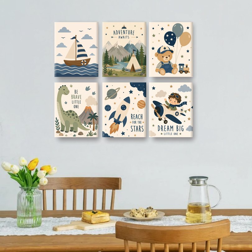 6 Mini Paintings | Little Sailboat Set