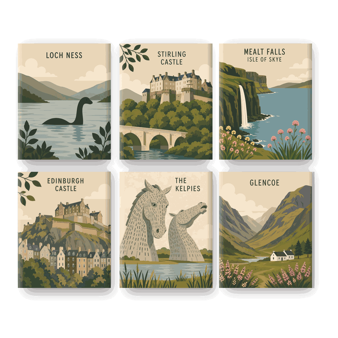 6 Mini Paintings | Loch Ness Set