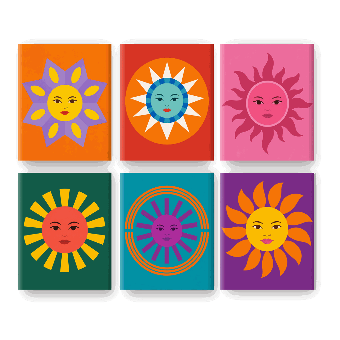 6 Mini Paintings | Sunny Set
