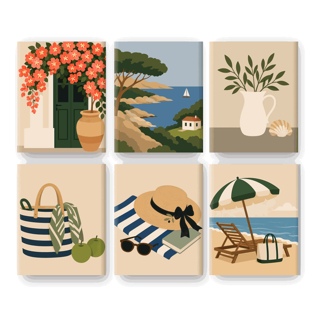 6 Mini Paintings | Beach Read Set