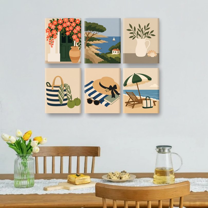 6 Mini Paintings | Beach Read Set